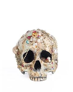 Jawless Tabletop Jewel Encrusted Skull