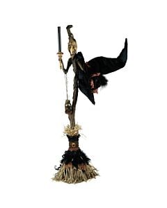 Bramble Broom with Witch Hat