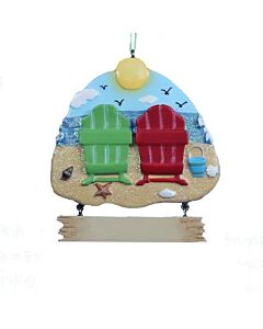 Beach Chair Family of 2 Ornament