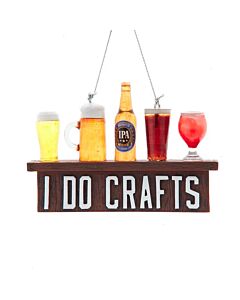 "I Do Crafts" IPA Beer Ornament
