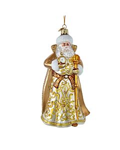 Bellissimo Elegant Glass Gold Santa