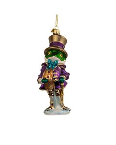 Bellissimo Elegant Glass Gentleman Frog Ornament
