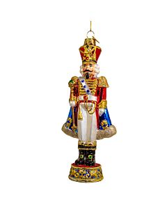 Bellissimo Elegant Glass Nutcracker Ornament