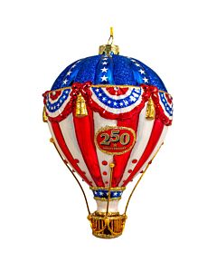 Bellissimo Elegant Glass Hot Air Balloon Ornament
