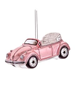 Pink 60's Convertible Car Ornament