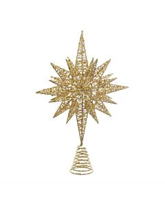 Gold Glitter Wire 3D Star Tree topper