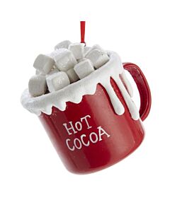 Hot Cocoa Cup With Marshmallows Ornament