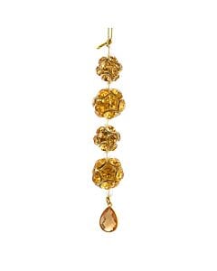 Rhinestone Gold Icicle with Gold Gems