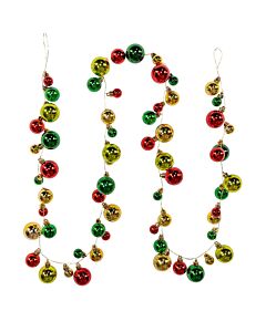 Red, Green and Gold Ball Garland