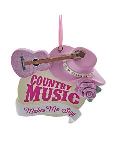 "Country Music Makes Me Sing" Ornament