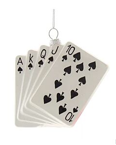 Black Playing Cards Ornament