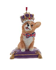Queen's Corgi on a Pillow