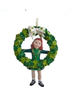 Irish Girl with Wreath Ornament