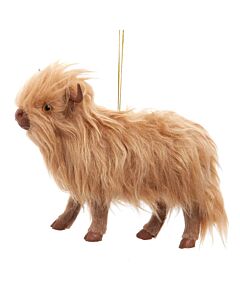 Furry Highland Cow Ornament