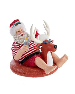 SANTA IN DEER FLOAT