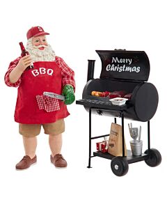 Fabriché Santa with Barbecue Grill, Set of 2