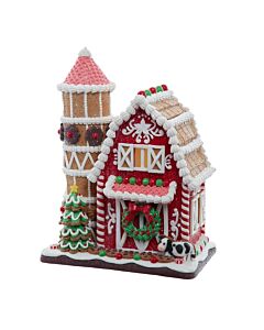 Lighted Gingerbread Barn