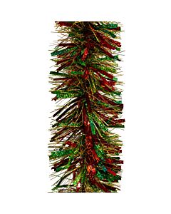 Red, Green and Gold Tinsel Garland