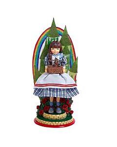 A detailed Kurt Adler Hollywood Nutcracker featuring Dorothy from The Wizard of Oz, dressed in her classic outfit with vibrant, whimsical colors. This collectible captures her adventurous spirit, adding festive magic and charm to any holiday display.