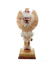A detailed Kurt Adler Hollywood Nutcracker depicting the Cowardly Lion from The Wizard of Oz in vibrant, whimsical colors. This collectible captures the character’s endearing personality, adding playful charm and festive magic to holiday décor.