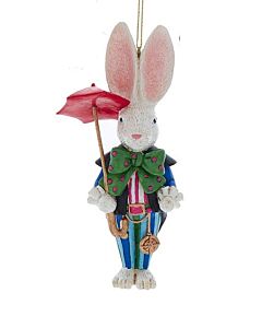 White Rabbit w/ Umbrella Nutcracker Ornament