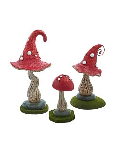 Mushroom Hollywood Nutcracker, Set of 3