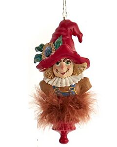 Scarecrow Holly Hat Ornament
