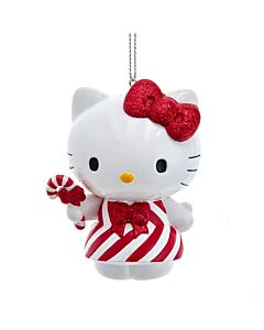 Hello Kitty with Candy Cane Ornament