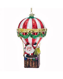 Noble Gems Santa Hot Air Balloon Ornament