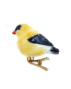 Noble Gems Yellow and Black Chubby Bird Ornament