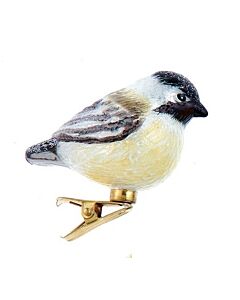 Noble Gems Black and Brown Chubby Bird Ornament