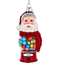 Noble Gems Santa Gumball Machine Ornament