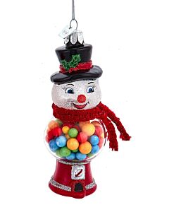 Noble Gems Snowman Gumball Machine Ornament