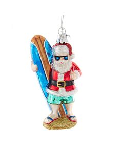 Noble Gems Beach Santa Ornament