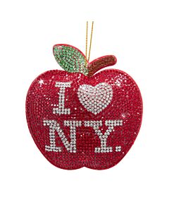 Bedazzled "I Love NY" Apple