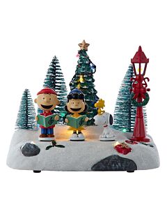 Lighted Peanuts Animated Musical Caroling Choir