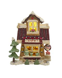Lighted Snow Town Café