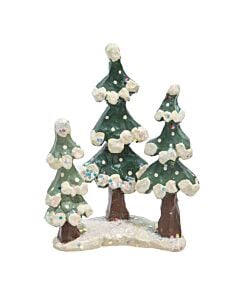 Snow Town Glittered Snowy Trees