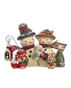 Snow Town Family with Animals