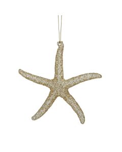 Gold Glitter Starfish Ornament