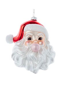 Santa Head with Bubble Gum Ornament