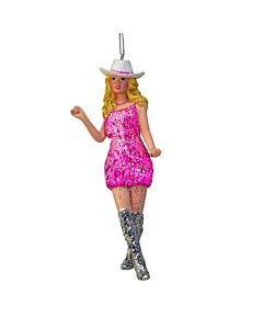 Pink Cowgirl Ornament