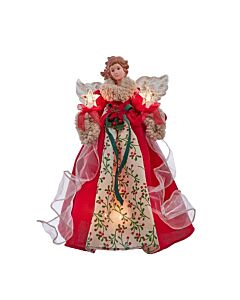 10L Red and Green Angel Treetopper 14" UL