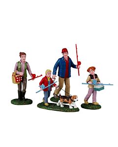 Family Fishing Day, Set of 4