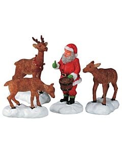 Santa Feeds Reindeer