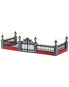 Lighted Wrought Iron Fence, Set of 5
