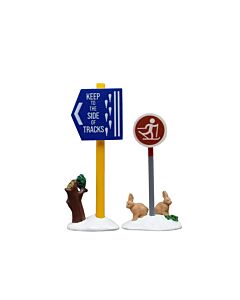 Cross Country Ski Sign, Set of 2