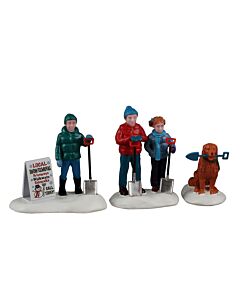 Neighborhood Snow Shovelers, Set of 3
