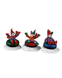 Snow Tubers, Set of 3