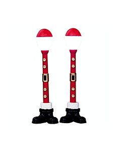 Santa Street Lamp, Set Of 2